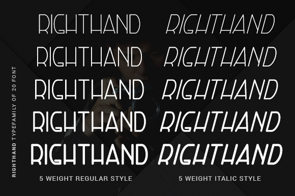 Right Hand Bold Dash font